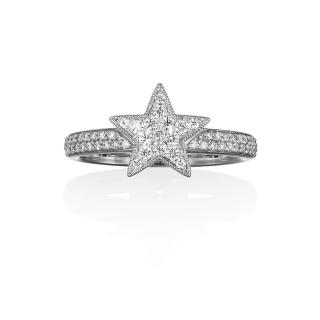 Half Eternity Etoile pave Ring (Pt)